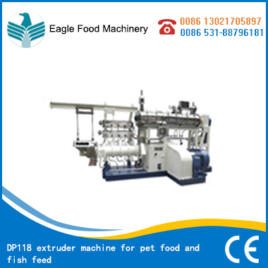 DP118 extruder machine for pet food and fish feed